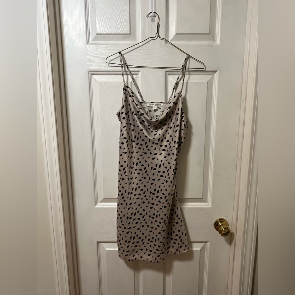 Cowl Neck Satin Slip Dress